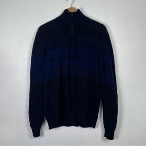 VTG Banana Republic Striped 1/4 zip made of Lamb's Wool and Cashmere Blend Sz. L